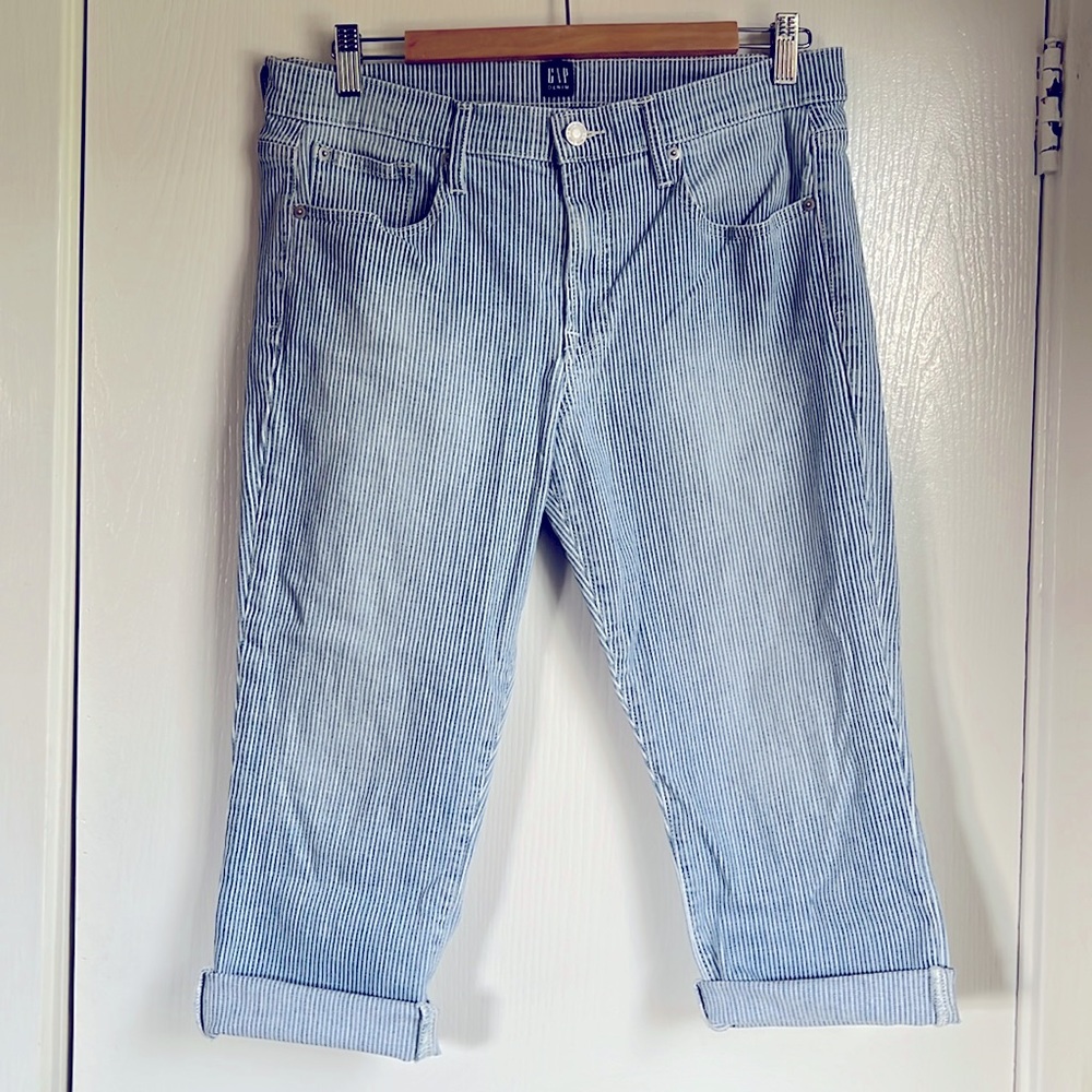 Denim bundle: GAP True Skinny Blue/White Stripe + Mossimo curvy skinny - Picture 2 of 8